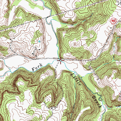 Topographic Map of Little Beech Fork, KY