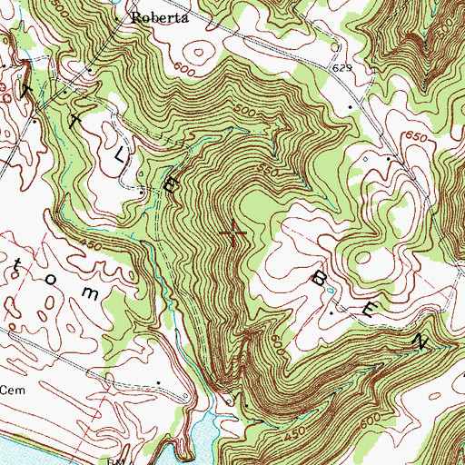 Topographic Map of Little Bend, KY