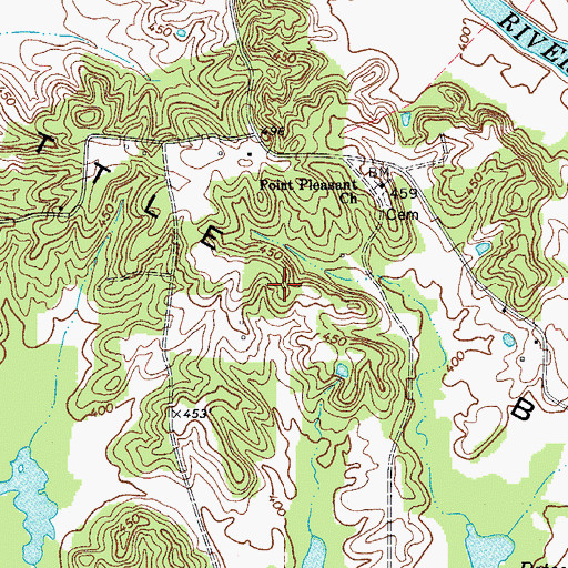 Topographic Map of Little Bend, KY
