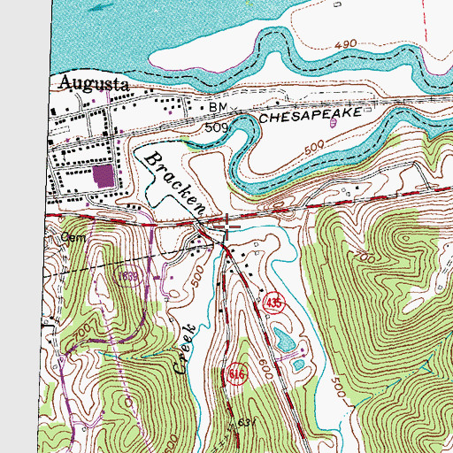 Topographic Map of Little Bracken Creek, KY