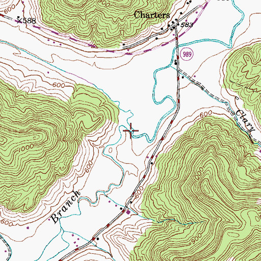 Topographic Map of Little Branch, KY