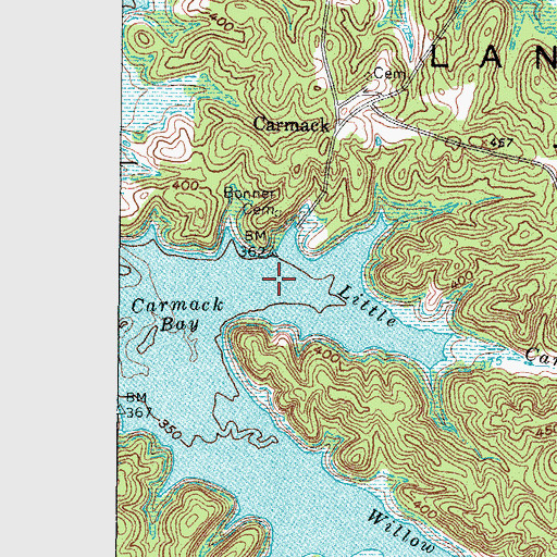 Topographic Map of Little Carmack Creek, KY