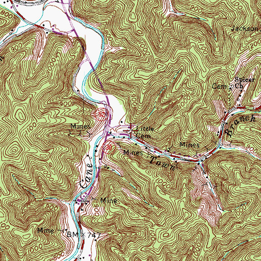 Topographic Map of Little Cemetery, KY