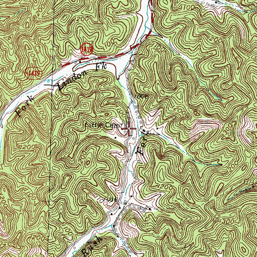 Topographic Map of Little Cemetery, KY