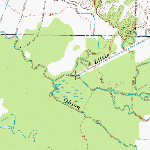 Topographic Map of Little Creek, KY