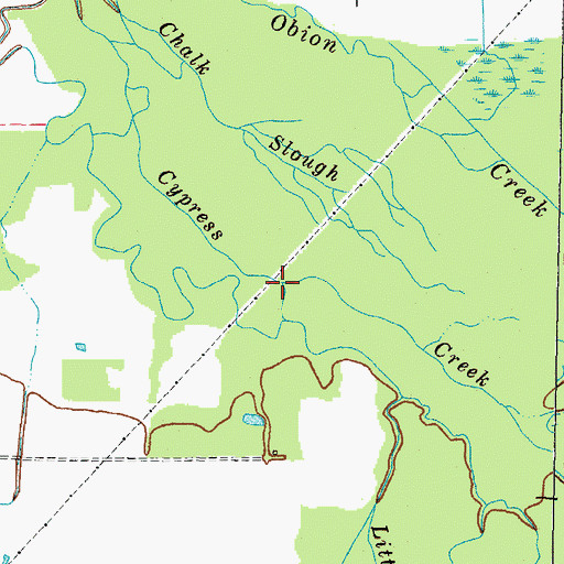 Topographic Map of Little Cypress Creek, KY