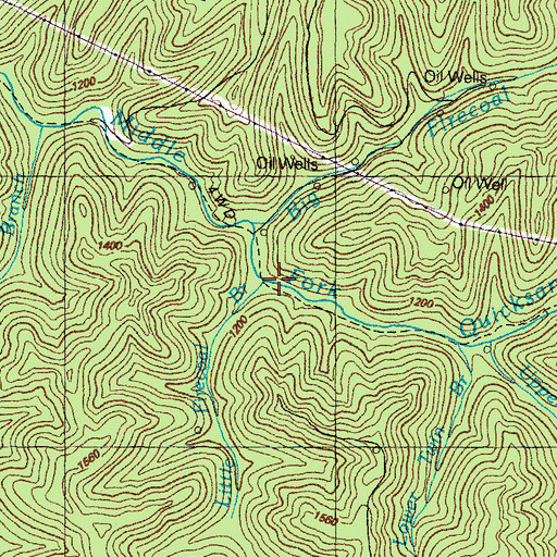 Topographic Map of Little Firecoal Branch, KY