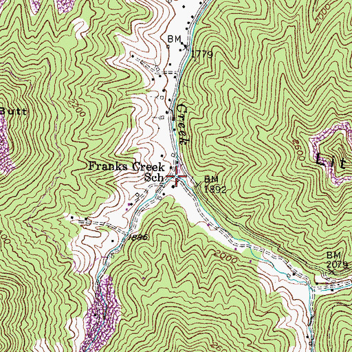 Topographic Map of Little Fork, KY