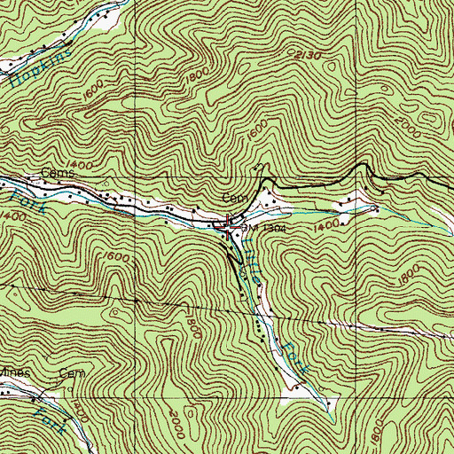 Topographic Map of Little Fork, KY