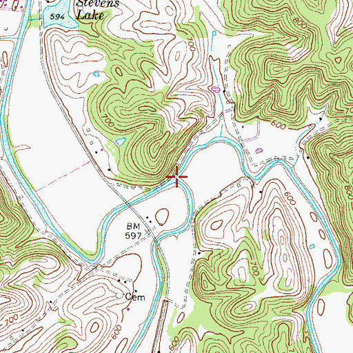 Topographic Map of Little Fork Little Sandy River, KY