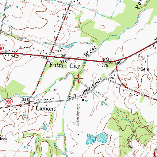Topographic Map of Little Massac Creek, KY