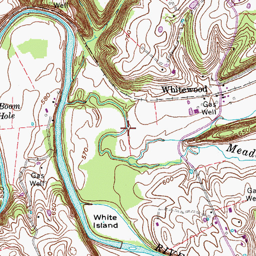 Topographic Map of Little Meadow Creek, KY