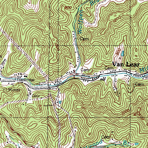 Topographic Map of Little Mission Church, KY