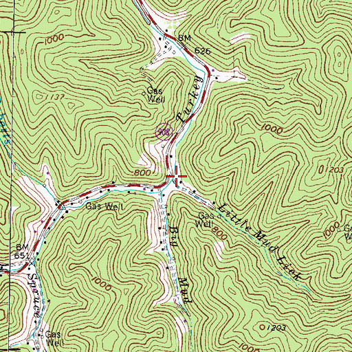 Topographic Map of Little Mud Lick, KY