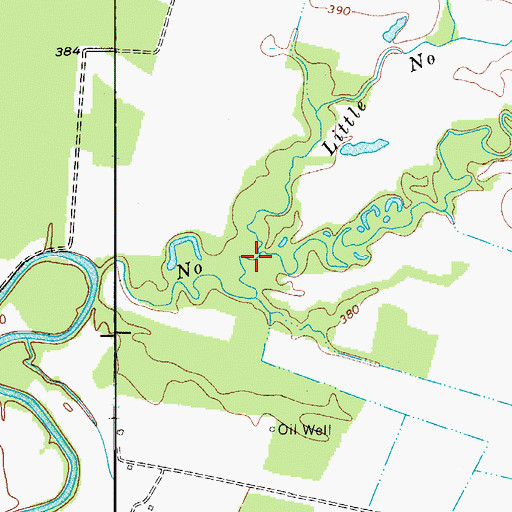 Topographic Map of Little No Creek, KY
