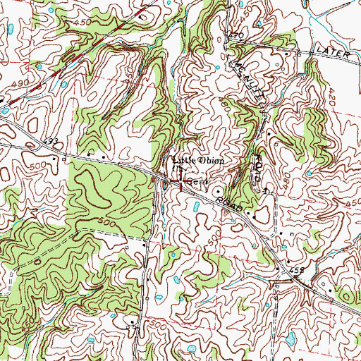Topographic Map of Little Obion Church, KY
