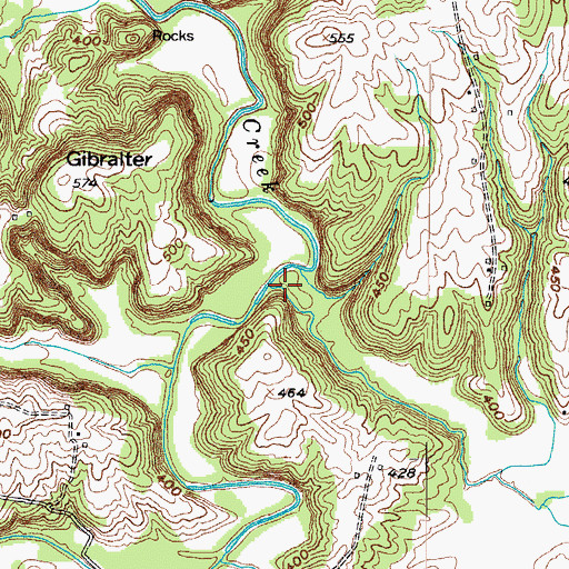 Topographic Map of Little Piney Creek, KY