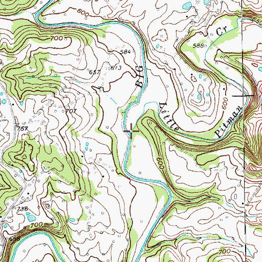 Topographic Map of Little Pitman Creek, KY