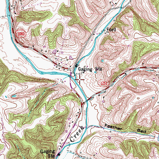 Topographic Map of Little Plum Creek, KY