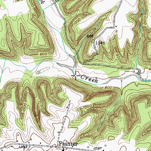 Topographic Map of Little Pointer Creek, KY