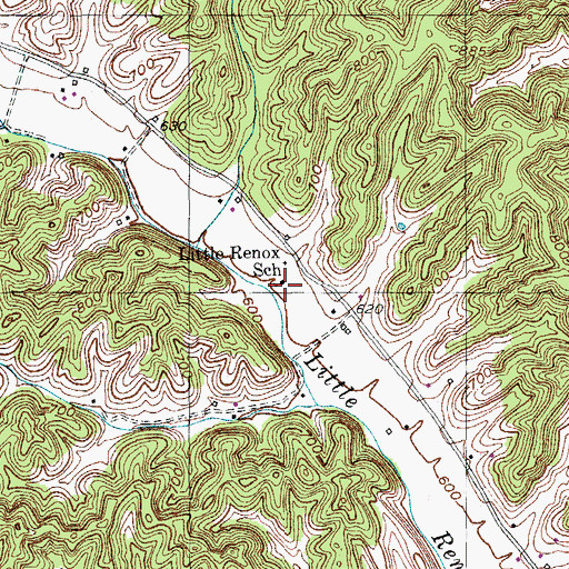 Topographic Map of Little Renox School, KY