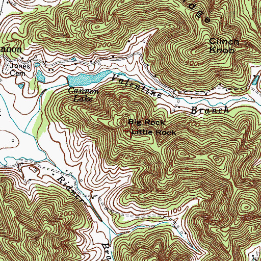 Topographic Map of Little Rock, KY