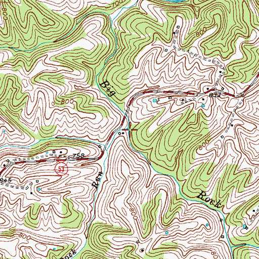 Topographic Map of Little Rock Run, KY