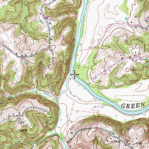 Topographic Map of Little Russell Creek, KY