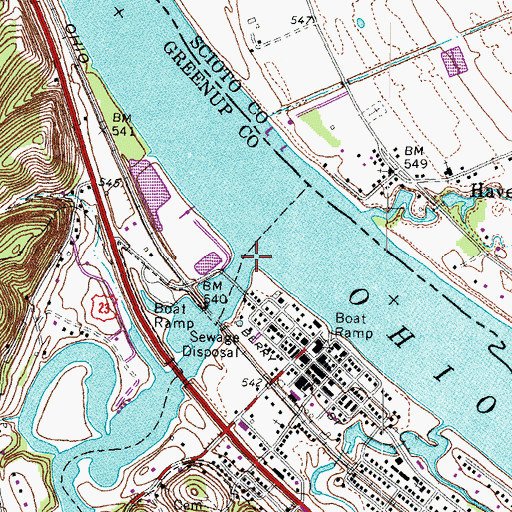 Topographic Map of Little Sandy River, KY