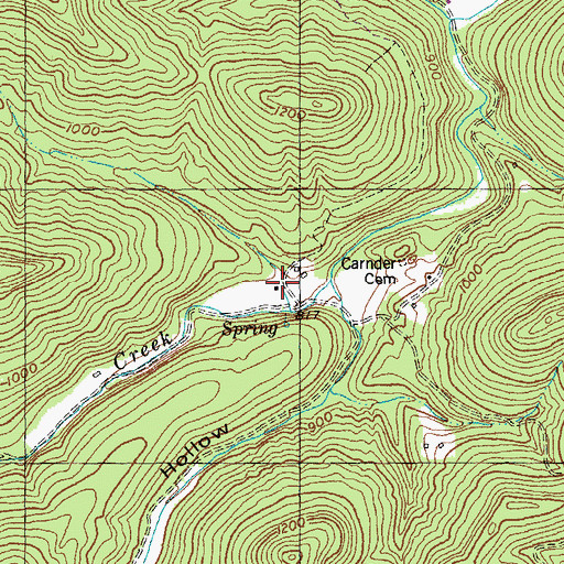 Topographic Map of Little Sinking Church, KY