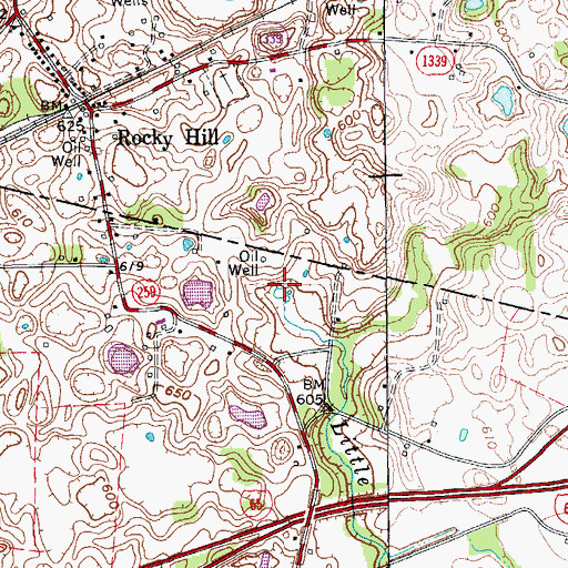 Topographic Map of Little Sinking Creek, KY
