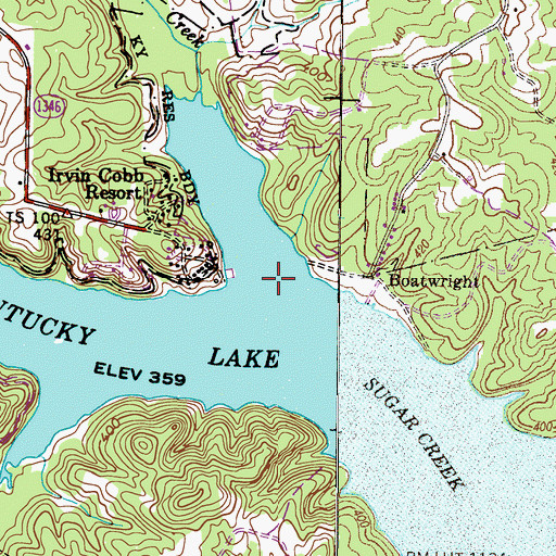 Topographic Map of Little Sugar Creek, KY