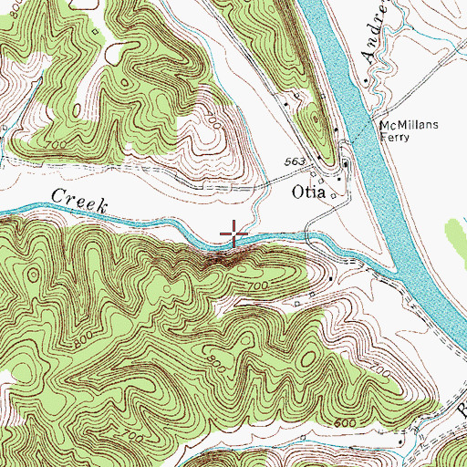 Topographic Map of Little Sulphur Creek, KY
