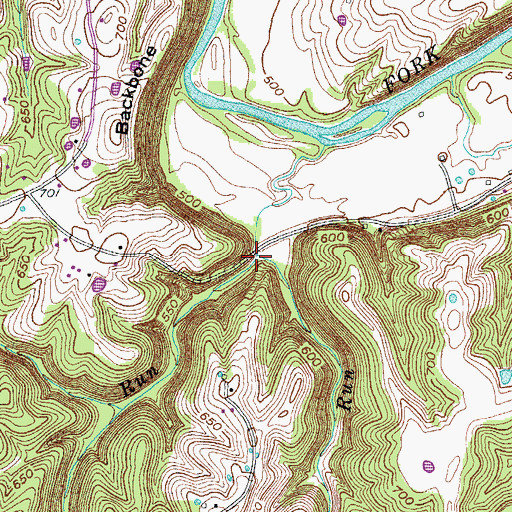 Topographic Map of Little Terrapin Run, KY