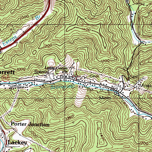 Topographic Map of Little Union Church, KY