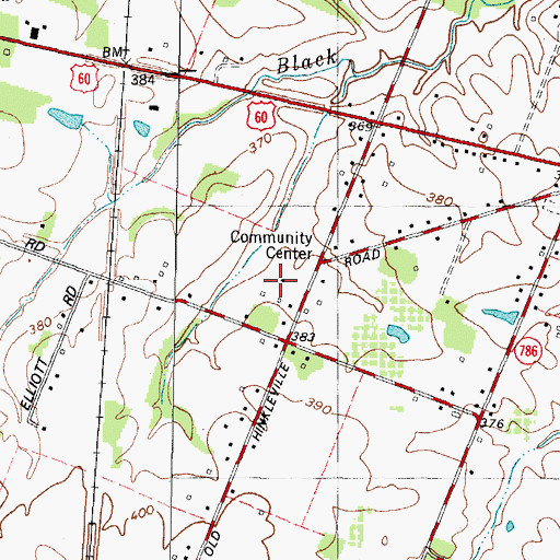 Topographic Map of Little Union Community Center, KY