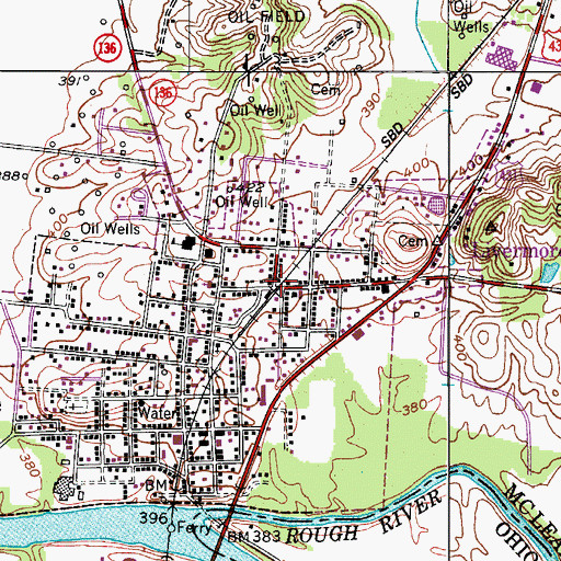 Topographic Map of Livermore, KY