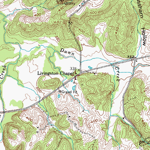 Topographic Map of Livingston Chapel, KY