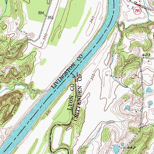 Topographic Map of Livingston Creek, KY