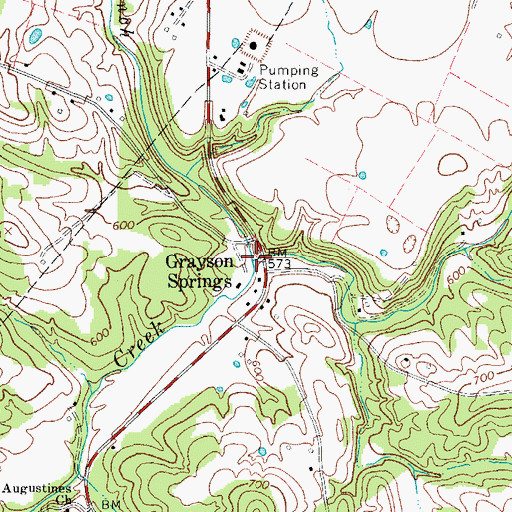 Topographic Map of Lizard Branch, KY