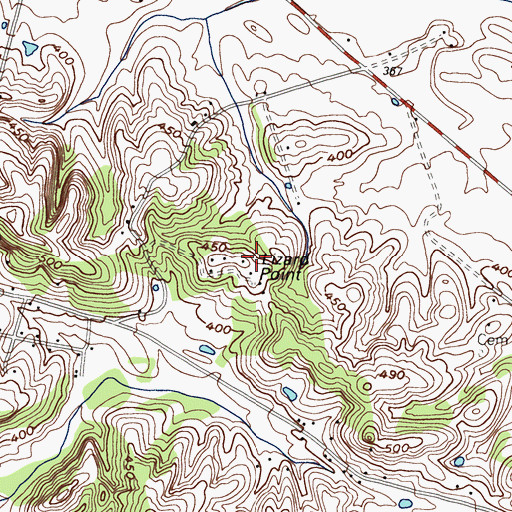 Topographic Map of Lizard Point, KY
