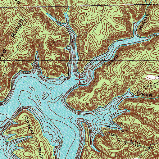 Topographic Map of Lloyd Hollow, KY