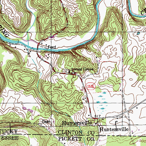 Topographic Map of Locust Grove Church, KY