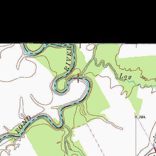 Topographic Map of Log Creek, KY