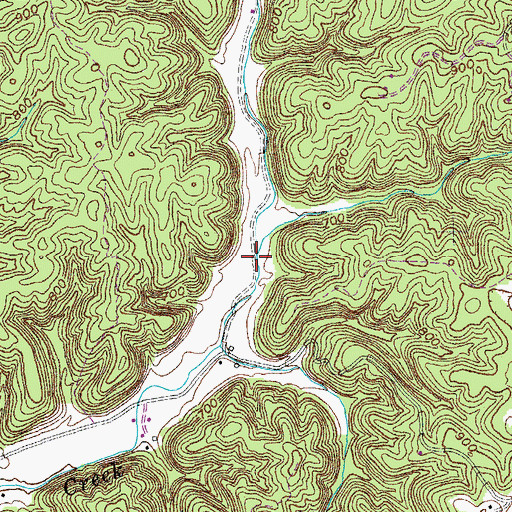 Topographic Map of Logan Branch, KY