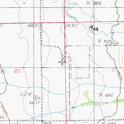 Topographic Map of Gears Ranch, AZ