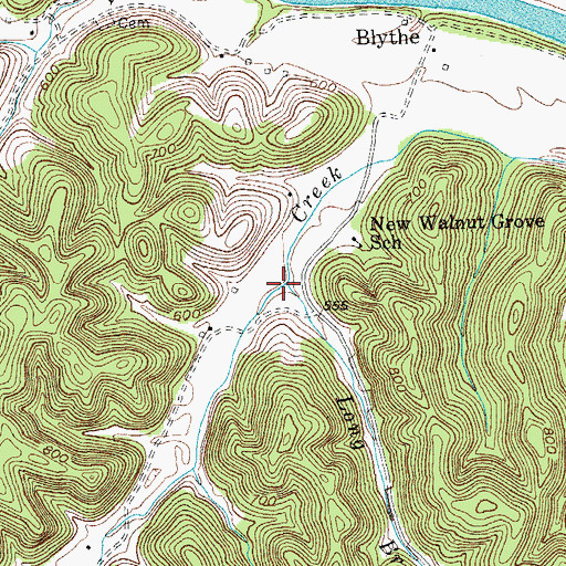 Topographic Map of Long Branch, KY