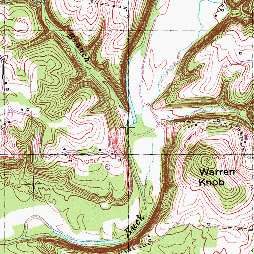 Topographic Map of Long Branch, KY