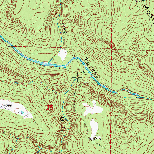 Topographic Map of Gulf Hollow, AR