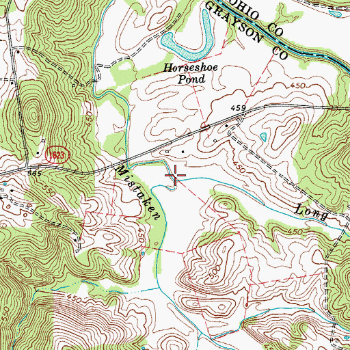 Topographic Map of Long Branch, KY